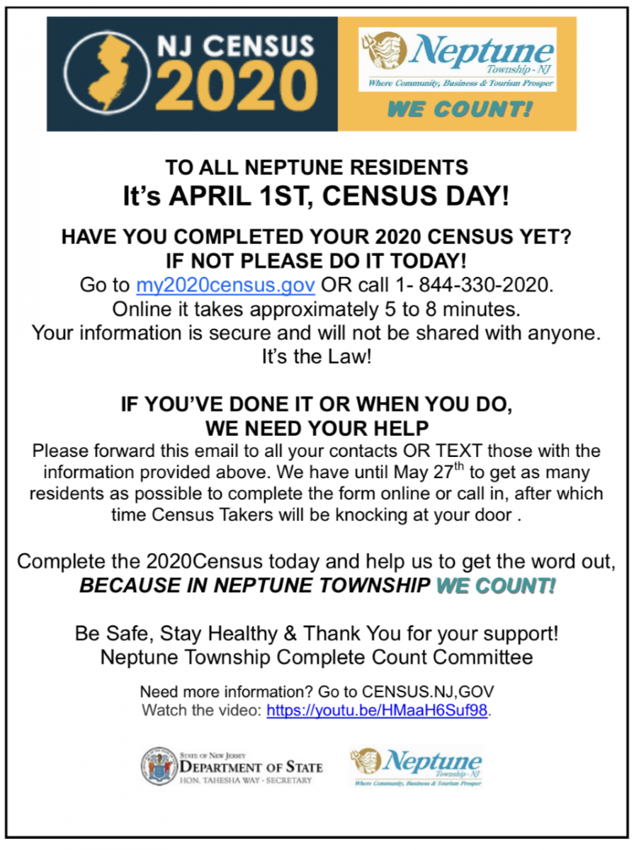 2020 Census Neptune Township